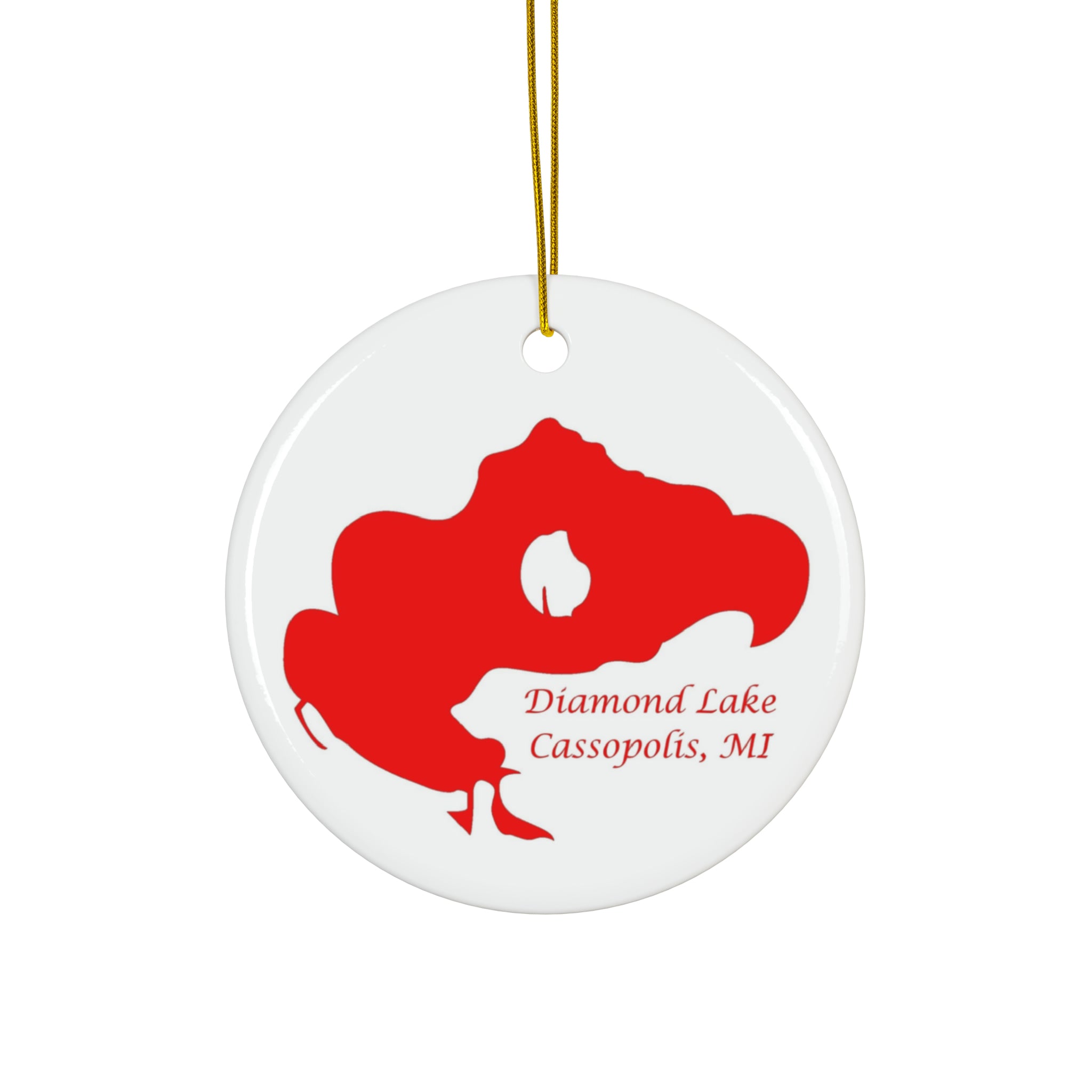 Diamond Lake Ceramic Holiday Ornaments (1pc, 3pcs, 5pcs, 10pcs)