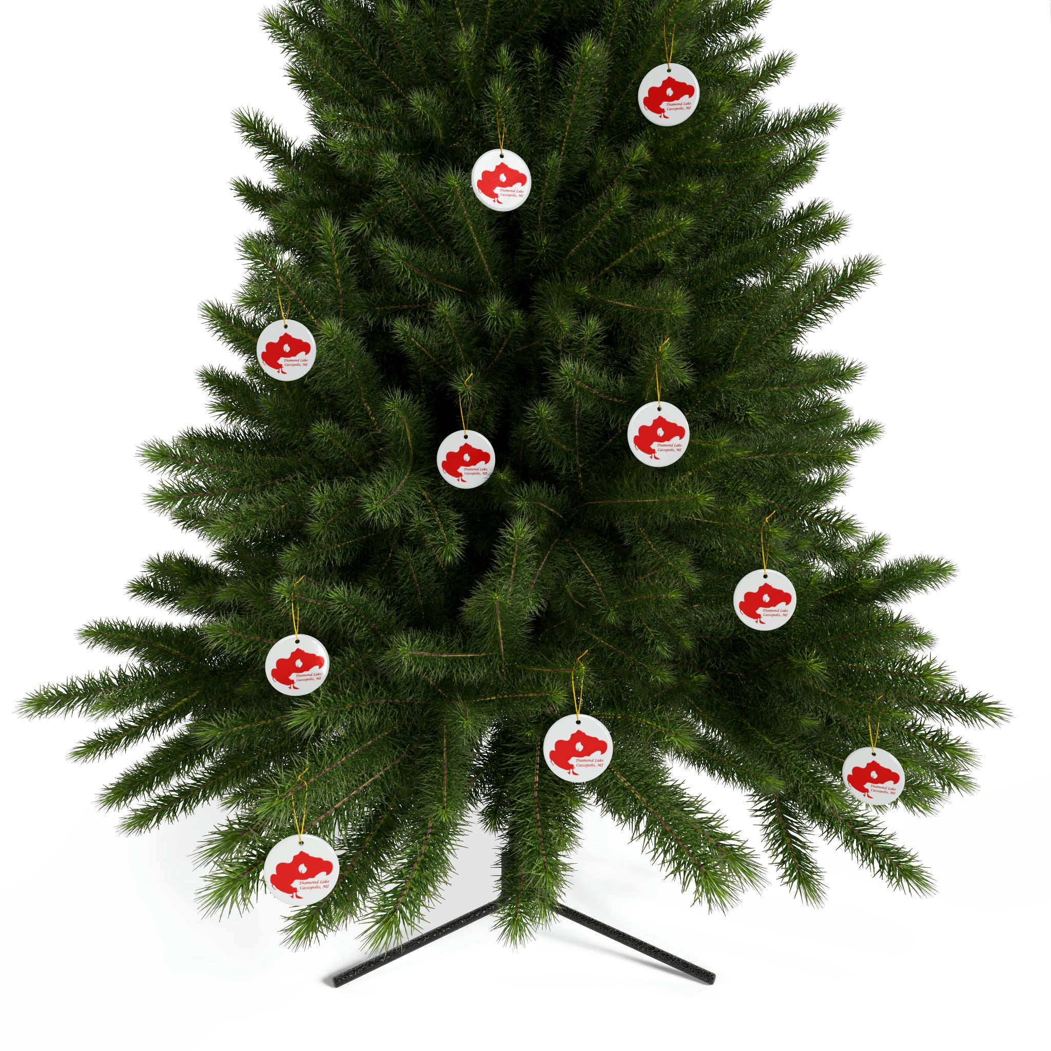 Diamond Lake Ceramic Holiday Ornaments (1pc, 3pcs, 5pcs, 10pcs)