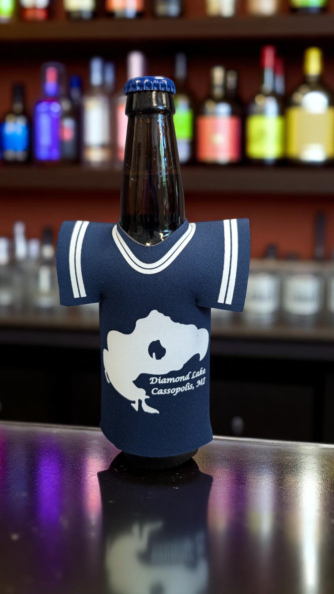 Diamond Lake Logo Collapsible Jersey Foam Can & Bottle Holder