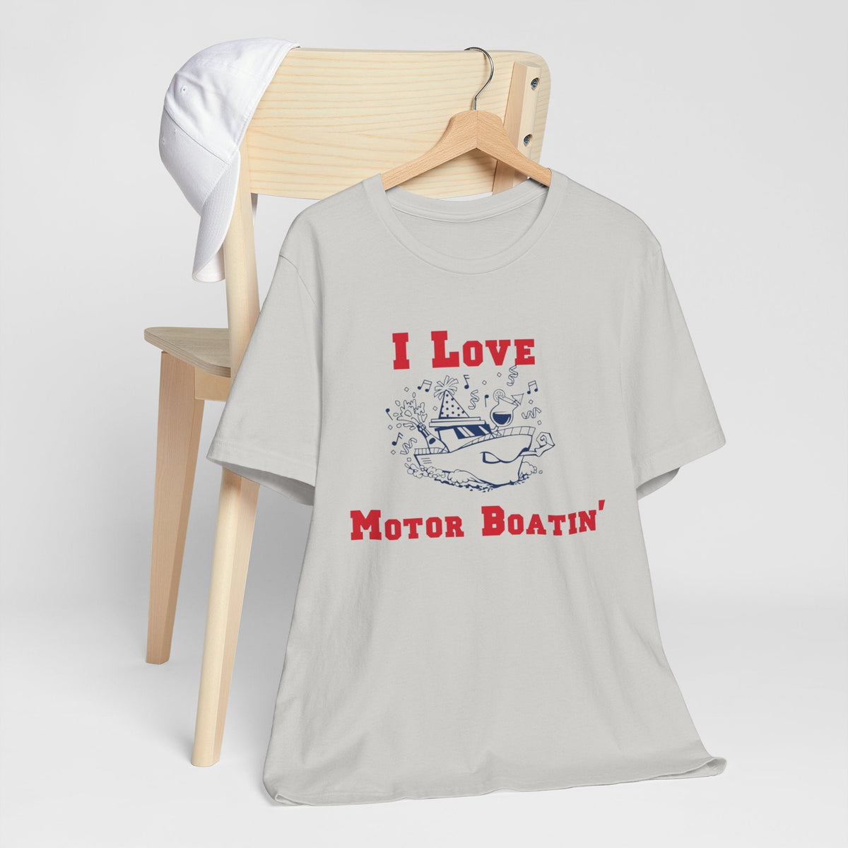 I Love Motor Boatin' T-Shirt, Sport Grey, Lake Life Wear, view 7 of 12