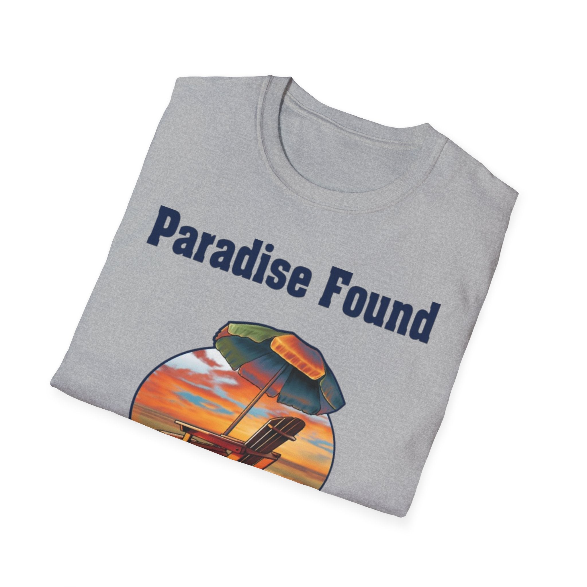 Paradise Found Unisex Softstyle T-Shirt - Perfect for Summer Getaways and Lake Days