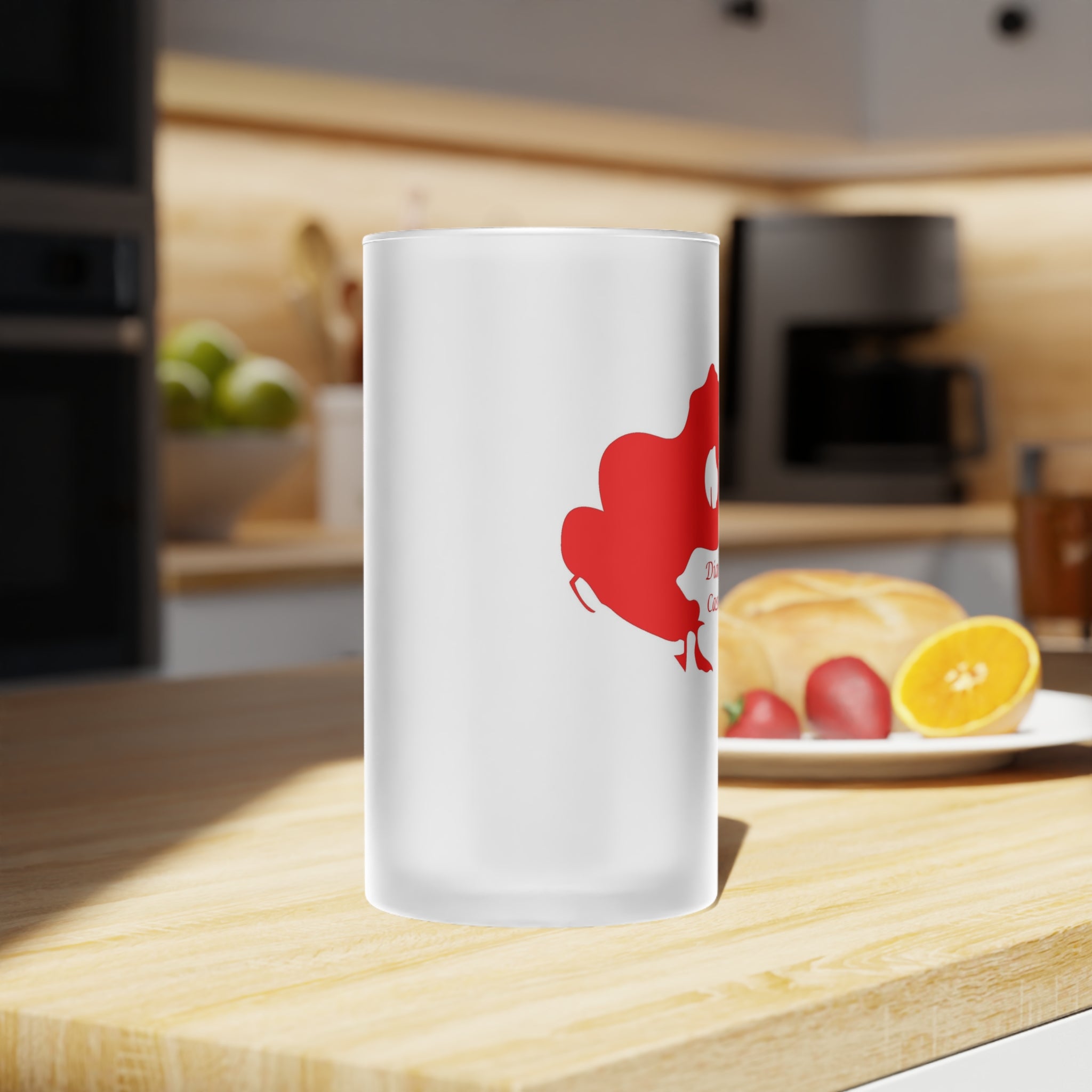 Diamond Lake Frosted Glass Beer Mug