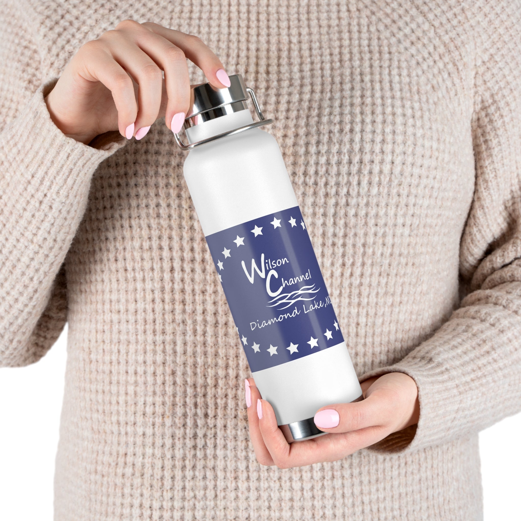 Wilson Channel Copper Vacuum Insulated Bottle, 22oz