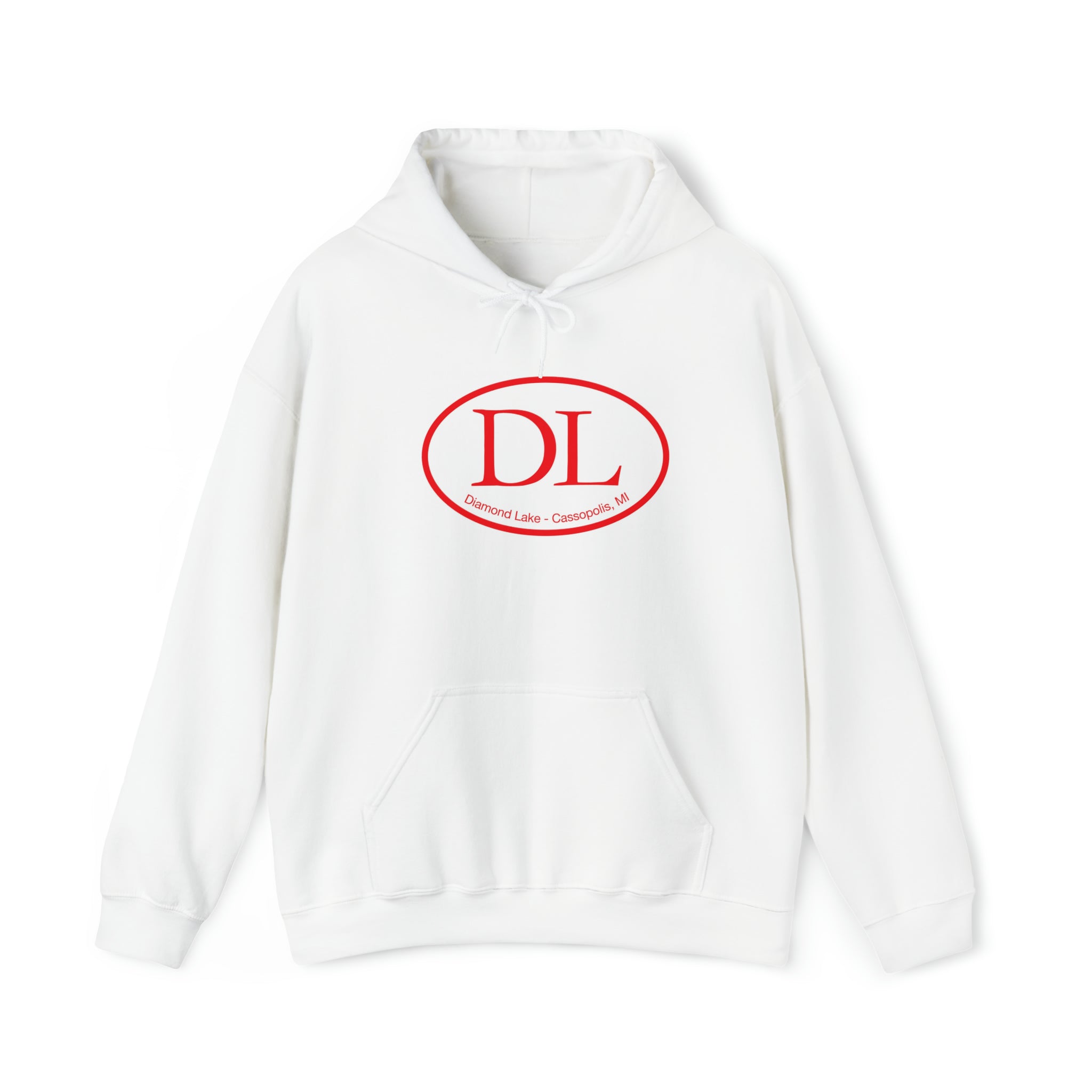 Diampnd Lake Oval Logo  Red Unisex Heavy Blend™ Hooded Sweatshirt