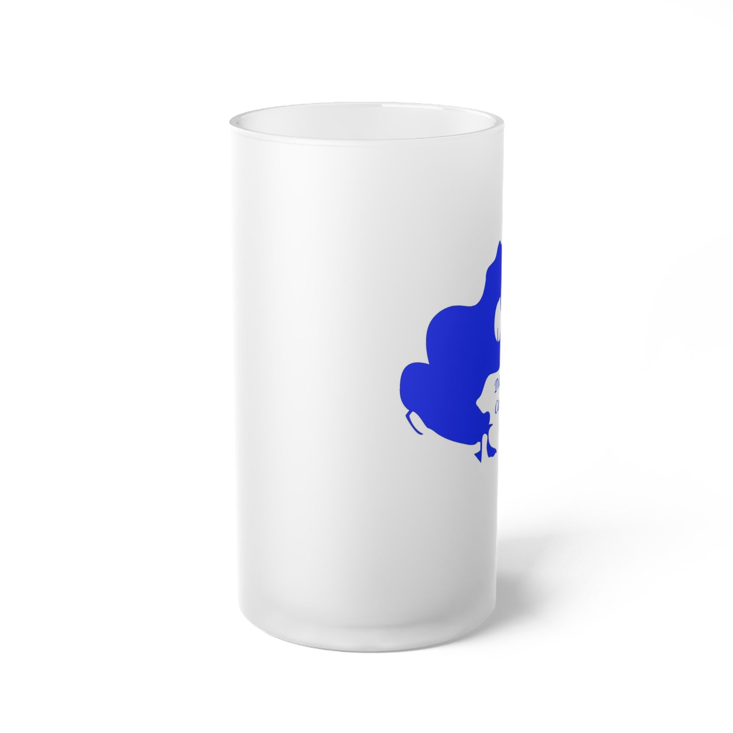 Frosted Diamond Lake Glass Beer Mug