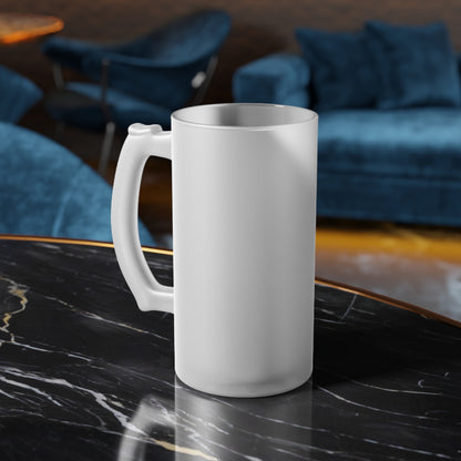 Frosted Diamond Lake Glass Beer Mug