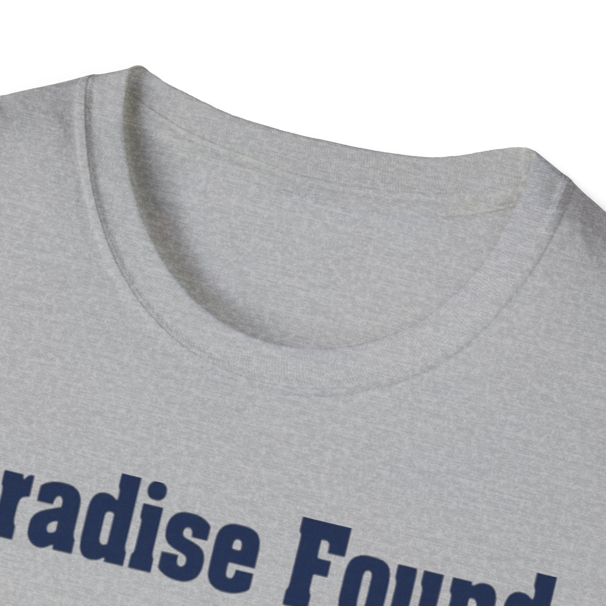 Paradise Found Unisex Softstyle T-Shirt - Perfect for Summer Getaways and Lake Days